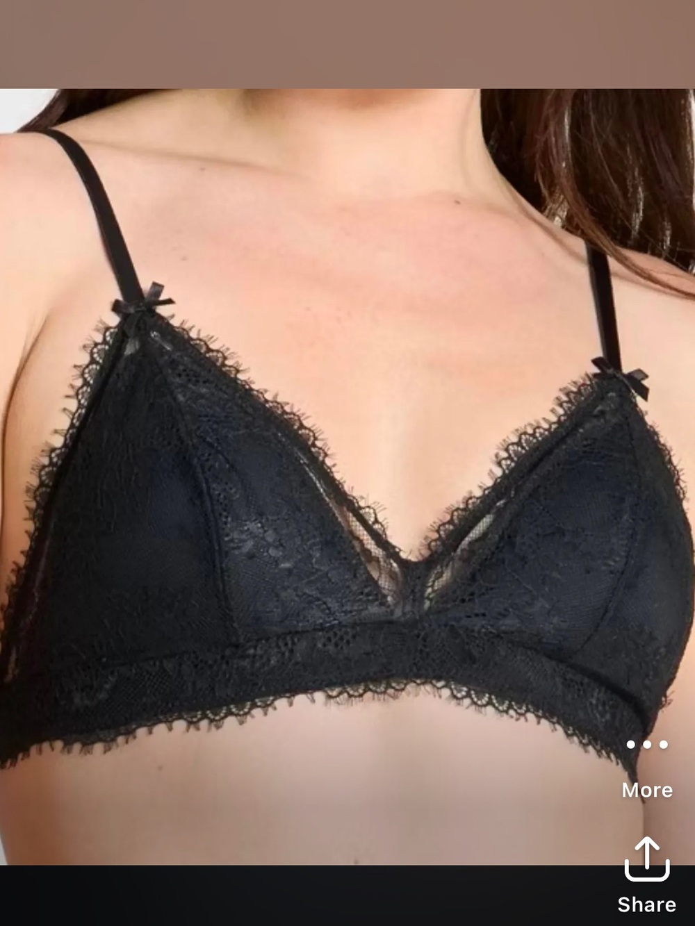 NWT Black Lace Auden Bra Size Medium